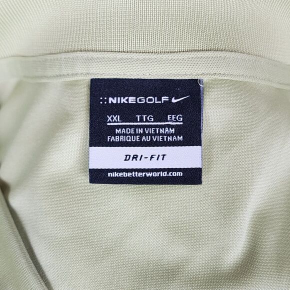 Nike Golf Dri Fit Green Polo Shirt Antelope Logo Size XXL - Picture 5 of 6